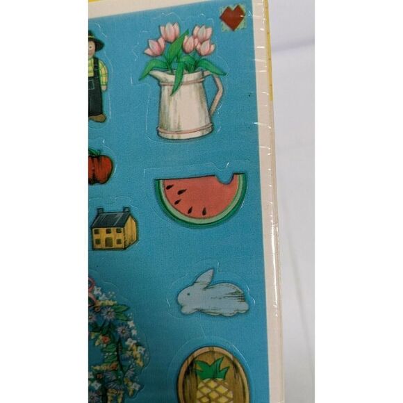 New Sealed Vintage Hallmark Stickers Country Theme 1987 4 Sheets Made in USA - Picture 7 of 8